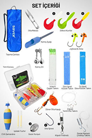 Tam Takım Kıyı Olta Seti - 300cm Kamış 30-60GR / 4000'lik Lexus Olta Makinesi - Taşıma Çantalı