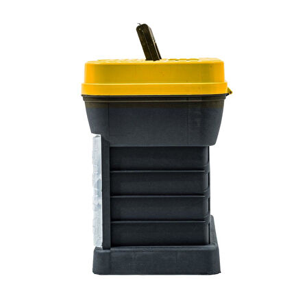 Tabureli Balıkçı Takım Çantası - 4 Çekmeceli - Sarı