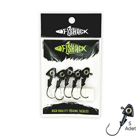 Kurşunlu Jighead Zoka - 6g - Fishack - Siyah (XHA07) - 5 Adet