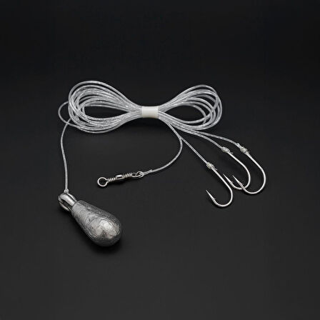 3 İğneli Kurşunlu Beden Takımı - Dip Beden Oltası - Fırdöndülü - 35 gr - 5 Adet