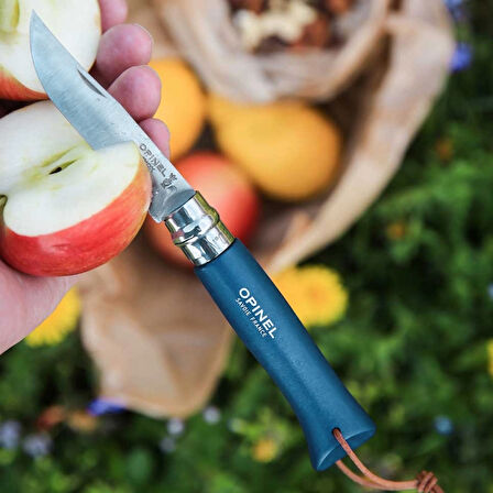 Katlanır Cep Çakısı - Opinel - Gürgen Ağacı Sap - Mavi Çakı No:8