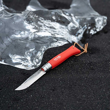 Katlanır Cep Çakısı - Opinel - Gürgen Ağacı Sap - Kırmızı Çakı No:8