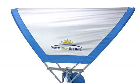 Katlanır Plaj Sandalyesi - Kademeli Güneşlikli - GCI Outdoor - Mavi - Taşıma Çantalı