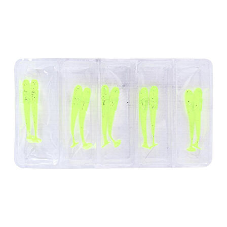Silikon Kurt Yem - 1,1g 55mm - Fishack Wormix - 1 Adet - UV - Fluo Green - Karides Kokulu