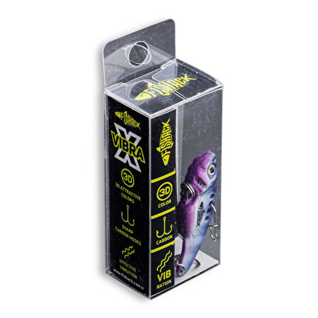 Vibrasyon Yem - LRF/Spin Jig - Fishack VibraX - 7g 40mm - Electric Sunset - UV Boyalı