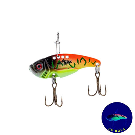 Vibrasyon Yem - LRF/Spin Jig - Fishack VibraX - 7g 40mm - UV Blaze - UV Boyalı