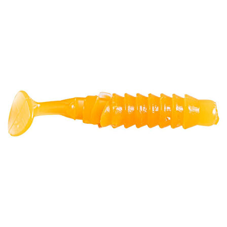 Silikon Kurt Yem - 1,5g 45mm - Fishack - 10 Adet - UV Sillikon - Turuncu - Karides Kokulu