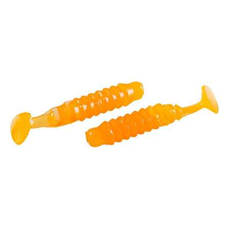 Silikon Kurt Yem - 1,5g 45mm - Fishack - 10 Adet - UV Sillikon - Turuncu - Karides Kokulu