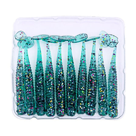 Silikon Kurt Yem - 1g 50mm - Fishack Wormix - 10 Adet - Blue