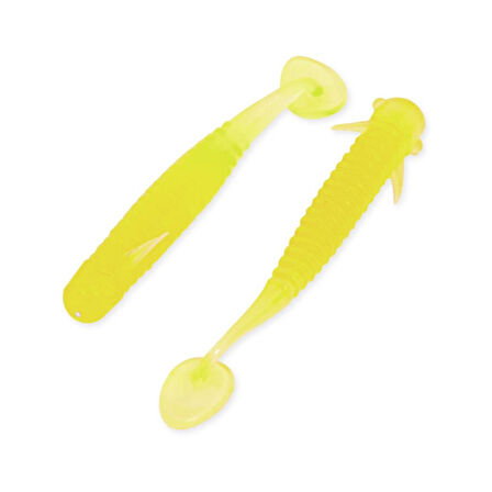 Silikon Kurt Yem - 1g 50mm - Fishack Wormix - 10 Adet - Fluo Green - UV Silikon