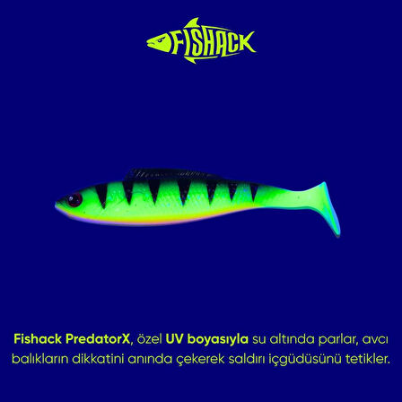 Silikon Balık - 4,5g 85mm - Fishack PredatorX - UV Boyalı - Volt