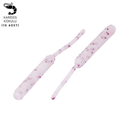 Silikon Kurt Yem - LRF Yem - 1g 52mm - Fishack Wormix - 10 Adet - White