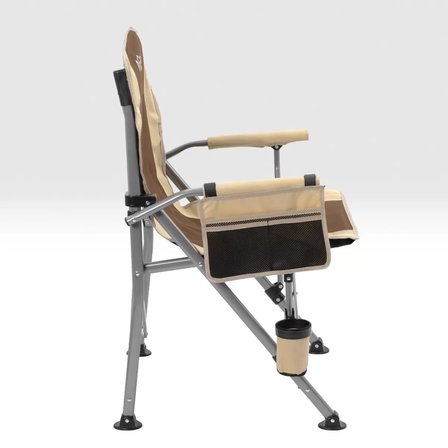 Katlanabilir Kamp Sandalyesi - Argeus Rustic - Kahve/Kum - 140KG Taşıma Kapasitesi