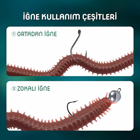 Silikon Kurt Balık Yemi - Kokulu - Silkworm - Yeşil - Power Bait (9951)