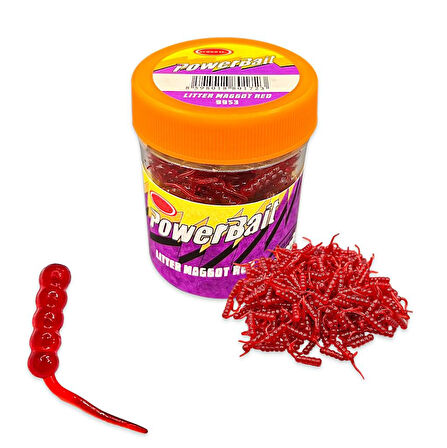 Silikon Kurt Balık Yemi - Kokulu - Maggot - Kırmızı - Power Bait (9953)