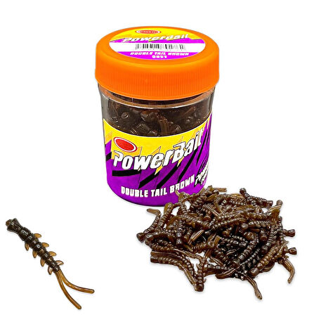 Silikon Kurt Balık Yemi - Kokulu - D Tail - Kahve - Power Bait (9957)