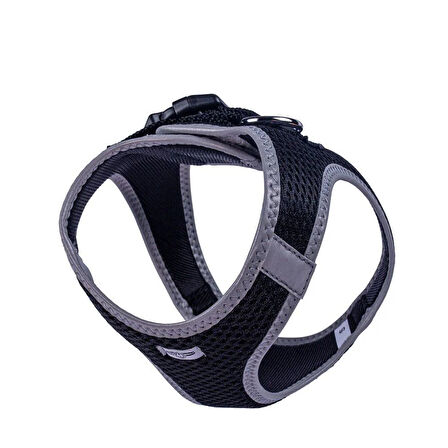 Doggie Havalı Dokuma Reflektörlü Küçük Irk Göğüs Tasması Siyah 32-38 cm (ARG-S)