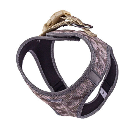 Doggie Havalı Dokuma Reflektörlü Küçük Irk Göğüs Tasması Camo 38-44 cm(ARG-M)