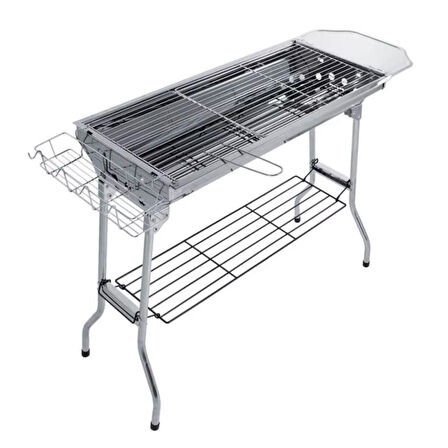 Portatif Katlanabilir Mangal - Madfox Grilmate BBQ - Silver - 547307