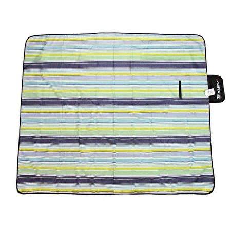 Piknik Kamp Örtüsü - Su Geçirmez - Madfox Skyloft - Blue Stripe - 546254