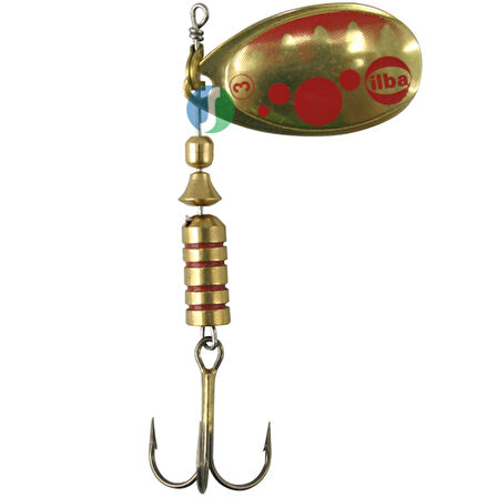 Alabalık Turna Döner Olta Kaşık - Ilba Bubble B20212 - Altın/Kırmızı - No:2