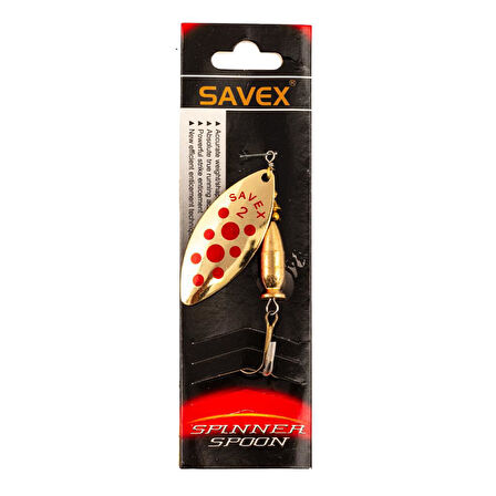 Turna Levrek Alabalık Döner Olta Kaşık - Alp Long - Altın/Kırmızı - No:2/20GR