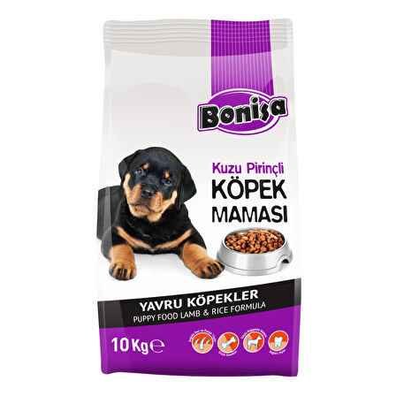 Yavru Köpek Maması - Bonisa - Kuzu Etli/Prinçli - 10 Kg