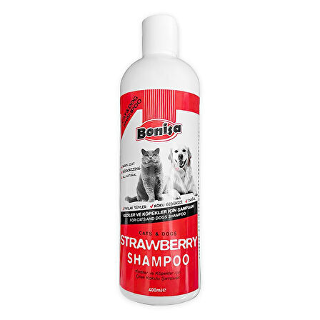 Bonisa Kedi ve Köpek Şampuanı 400 ml Çilek Kokulu