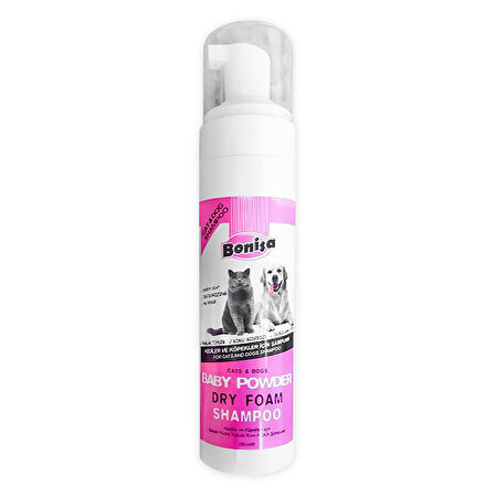 Bonisa Kedi ve Köpek Köpük Şampuan 200ml Bebek Pudra Kokulu