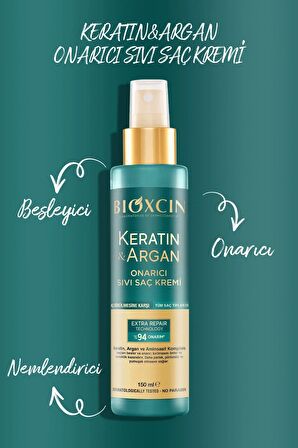 Bioxcin Keratin Ve Argan Onarıcı Sıvı Saç Kremi 150 ml 2'Lİ SET