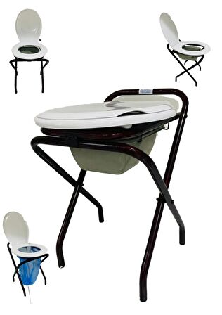 MEDİLABS Kolay Temizlenir Tuvalet Yükseltici Tuvalet Kamp Taburesi Sandalyesi