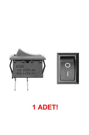 2 Pin Siyah Anahtar Switch Mini Buton Kcd1 Plastik Açma Kapama On / Off
