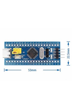 Stm32f103c8t6 Arm Cortex M3 Bluepill 72mhz Cpu 32k Flash Tqfp48 Minimum Sistem Geliştirme Kartı