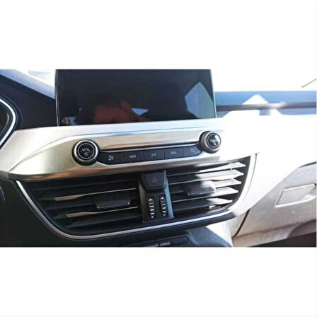 Ford Focus 2019 ve Sonrası Uyumlu Silver Orta Panel Kaplama (ABS)