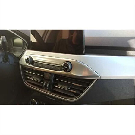 Ford Focus 2019 ve Sonrası Uyumlu Silver Orta Panel Kaplama (ABS)