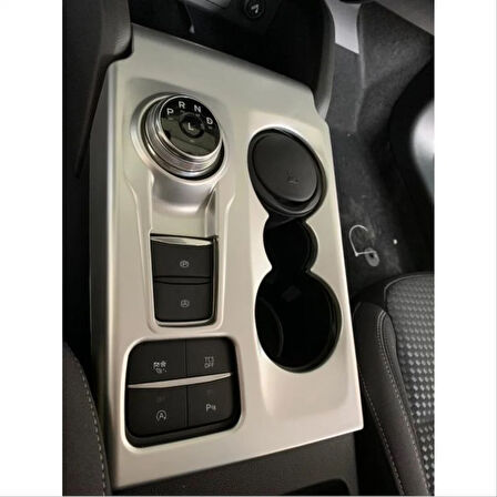Ford Focus 2019+ Uyumlu Vites Konsol Kaplama (Silver / ABS)