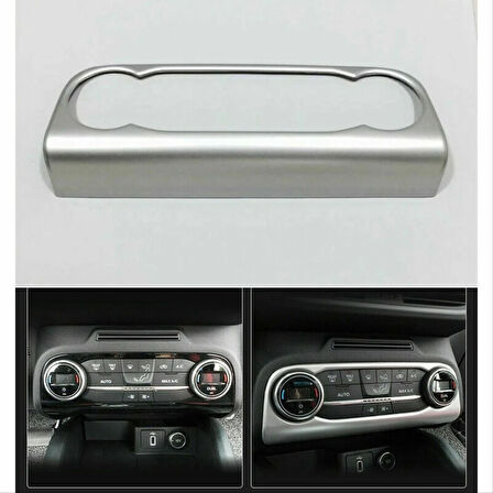 Ford Focus 2019 ve Sonrası Uyumlu Silver Klima Panel Kaplama (ABS)