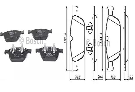 Volvo XC60 2008 Sonrası, XC90 2002 Sonrası Ön Fren Balatası (Bosch1)
