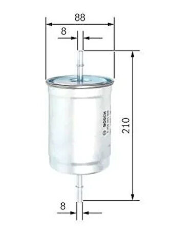 Volvo S40 S60 S80 V40 V70 XC70 Uyumlu Benzin Filtresi