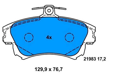 Volvo S40 1995 Sonrası, Mitsubishi Carisma 1995-2009 1.6, Colt 2004-1.5 Ön Fren Balatası (Prowalle1)