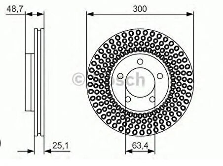 Volvo V40 2012 Sonrası Ön Havalı Fren Diski 300 mm