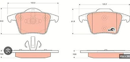 Volvo XC90 2002-2012 Arası Uyumlu Arka Fren Balatası (Prowalle1)