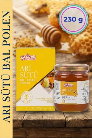 Premium Çocuklara Özel Arı Sütü, Bal ve Polen Karışımı 230 g | Katkısız İçerik | Günlük Tüketime Uygun