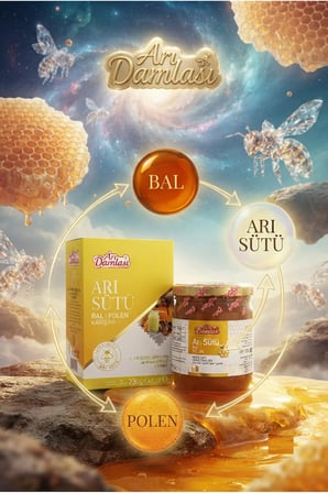 Premium Çocuklara Özel Arı Sütü, Bal ve Polen Karışımı 230 g | Katkısız İçerik | Günlük Tüketime Uygun