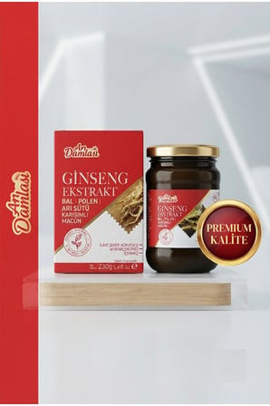 Premium Ginseng Ekstrakt Macunu | Ginseng, Arı Sütü, Bal ve Polen İçeren Özel Formül | 230 g