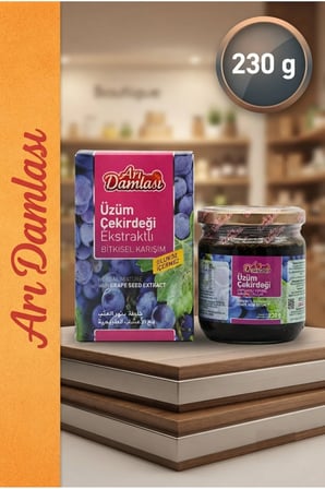 Premium Üzüm Çekirdeği Ekstraktlı Bitkisel Macun 230 g | Glukoz İçermez | Geleneksel Bitkisel Formül