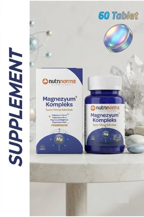 Magnezyum Kompleks 60 Tablet | 4 Farklı Magnezyum Formu İçeren Premium Mineral Takviyesi | Günlük Yaşam ve Aktif Rutin İçin Özel Formül