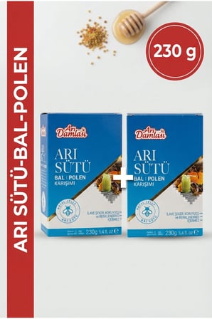 Arı Sütü Bal Polen Karışımı 230 g x 2'li Ekonomik Paket | Premium Seri | Avantajlı Çiftli Paket | Çoklu Alışveriş Fırsatı