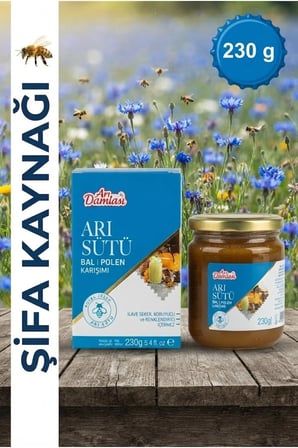 Premium Arı Sütü, Bal ve Polen Karışımı Yetişkin Dozu 230 g | Katkısız İçerik | Doğal Arı Ürünleri
