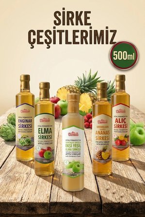 Doğal Fermantasyon Enginar Sirkesi 500 ml – Günlük Beslenmenize Doğal Bir Dokunuş, Fermente Lezzetin Gücü